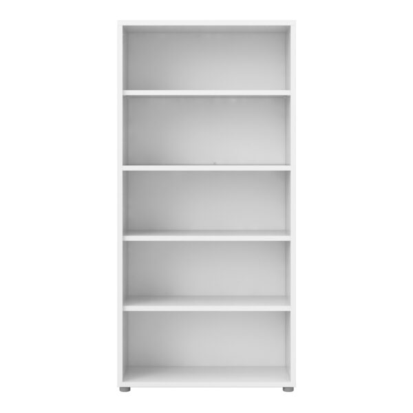 Prima Bookcase 4 Shelves in White - Image 3
