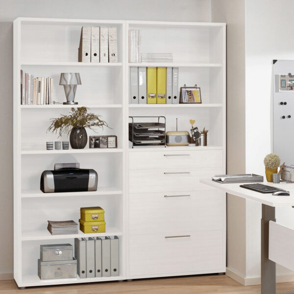 Prima Bookcase 5 Shelves in White - Image 6