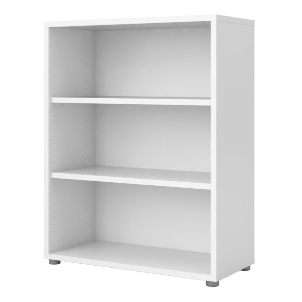 Prima Bookcase 2 Shelves in White - Image 4