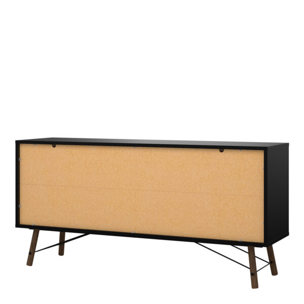 Ry Sideboard 2 Doors 2 Drawers in Matt Black Walnut - Image 4