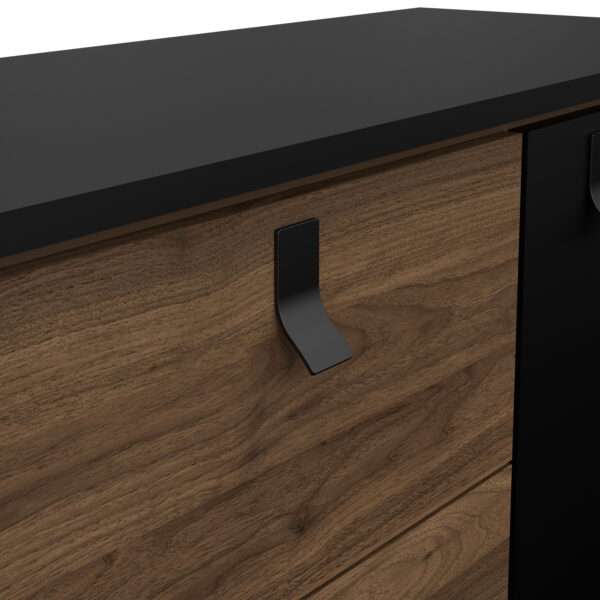 Ry Sideboard 2 Doors 2 Drawers in Matt Black Walnut - Image 8