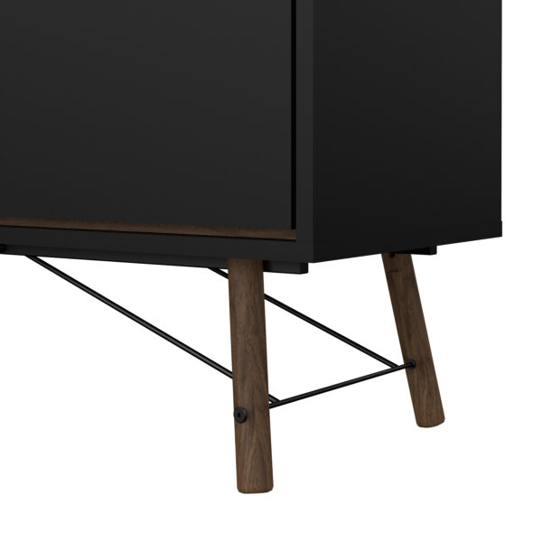 Ry Sideboard 2 Doors 2 Drawers in Matt Black Walnut - Image 9