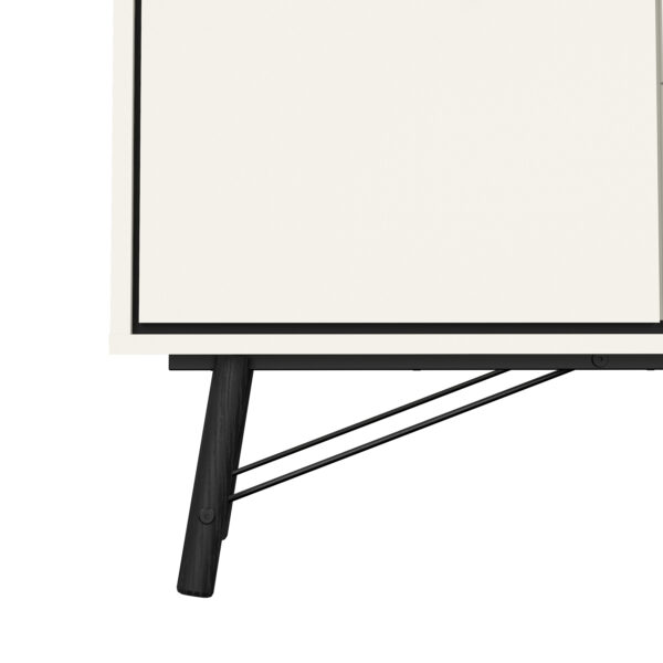 Ry Sideboard with 1 Door 2 Drawers in Matt White - Image 10