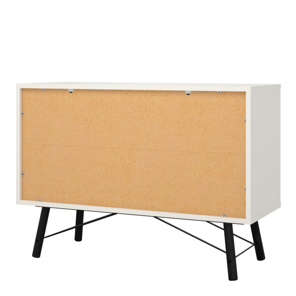 Ry Sideboard with 1 Door 2 Drawers in Matt White - Image 4