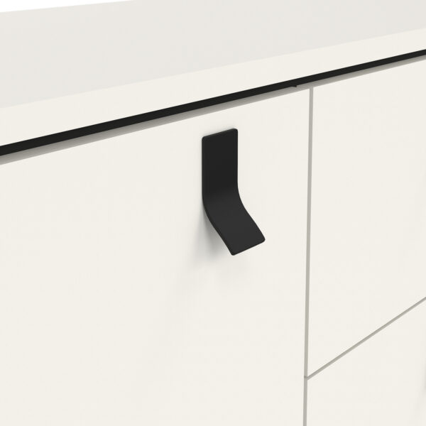 Ry Sideboard with 1 Door 2 Drawers in Matt White - Image 8