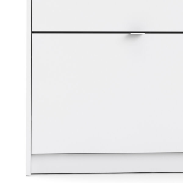 Shoes Shoe Cabinet 4 Flip Down Doors and 1 layer in White - Image 6