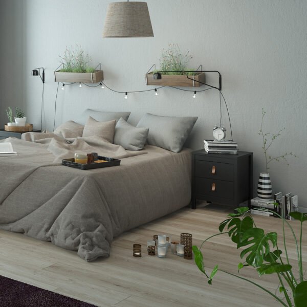 Barcelona Bedside Table 2 Drawers in Matt Black - Image 7