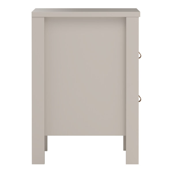 Barcelona Bedside Table 2 Drawers in Cashmere - Image 5