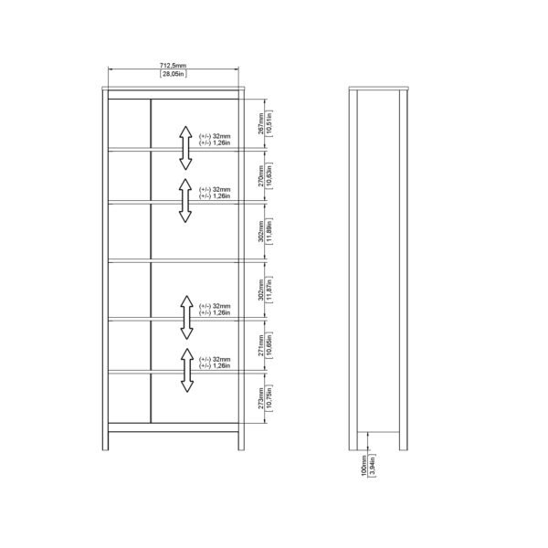 Barcelona Bookcase in White - Image 10