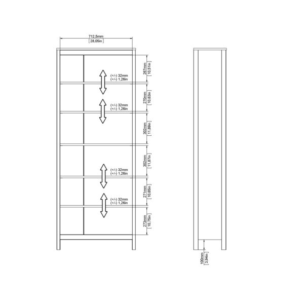 Barcelona Bookcase in Black - Image 10