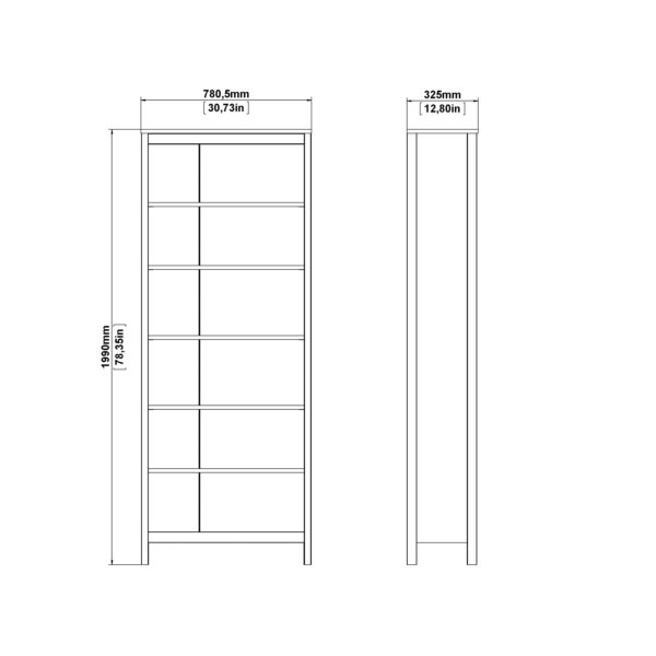 Barcelona Bookcase in Black - Image 9