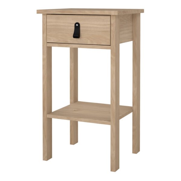 Barcelona Bedside Table with 1 Drawers in Jackson Hickory Oak - Image 4