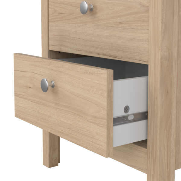 Madrid Bedside Table 2 Drawers in Jackson Hickory Oak - Image 9