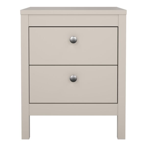 Madrid Bedside Table 2 Drawers in Cashmere - Image 3