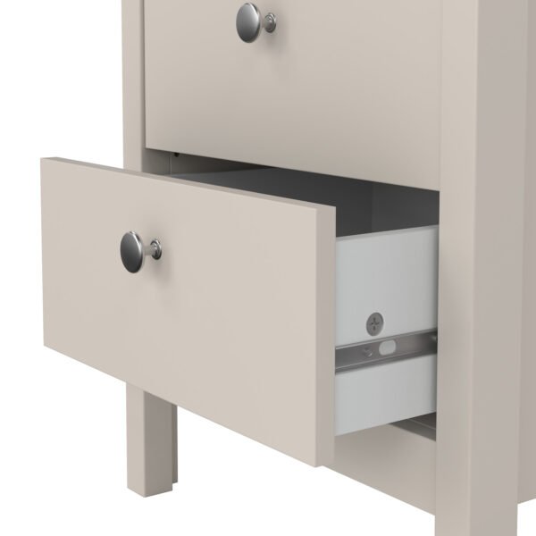 Madrid Bedside Table 2 Drawers in Cashmere - Image 9