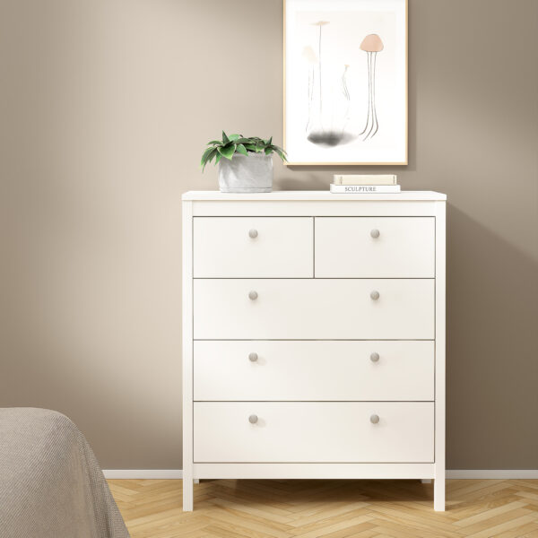 Madrid Chest 3+2 Drawers in White - Image 8