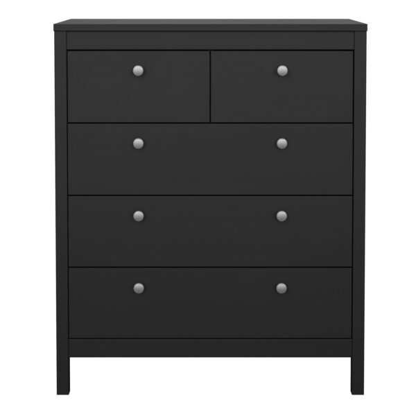 Madrid Chest 3+2 Drawers in Matt Black - Image 2