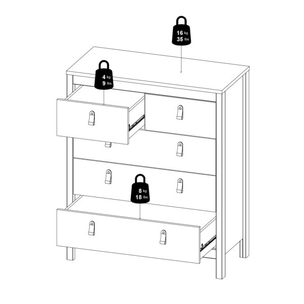 Madrid Chest 3+2 Drawers in Jackson Hickory Oak - Image 14