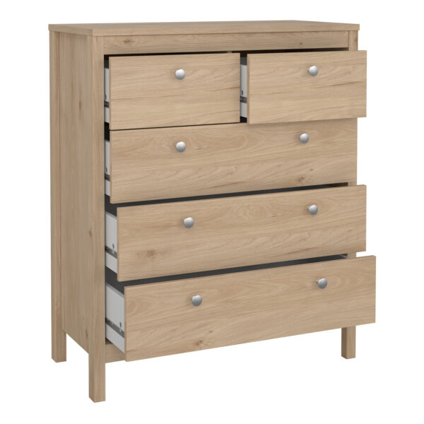 Madrid Chest 3+2 Drawers in Jackson Hickory Oak - Image 5