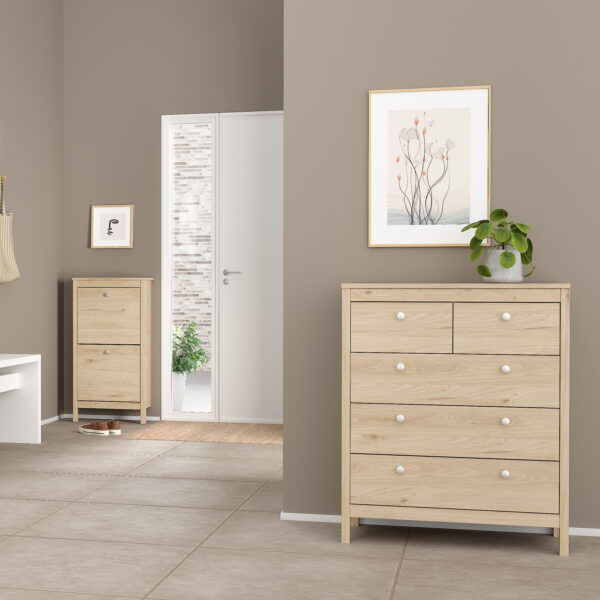Madrid Chest 3+2 Drawers in Jackson Hickory Oak - Image 7