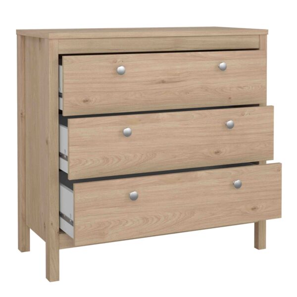 Madrid Chest 3 Drawers in Jackson Hickory Oak - Image 5