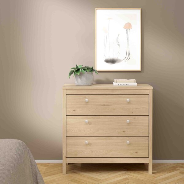 Madrid Chest 3 Drawers in Jackson Hickory Oak - Image 6