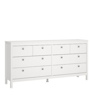 Madrid Double Dresser 4+4 Drawers in White