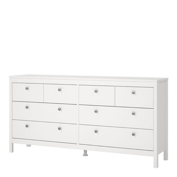 Madrid Double Dresser 4+4 Drawers in White - Image 4