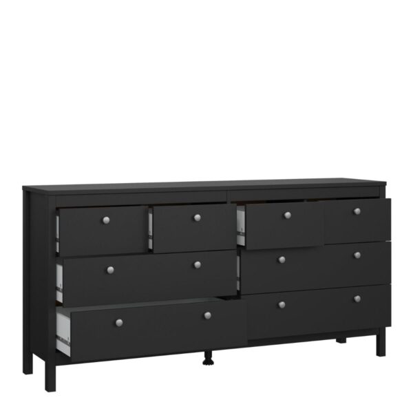 Madrid Double Dresser 4+4 Drawers in Matt Black - Image 6