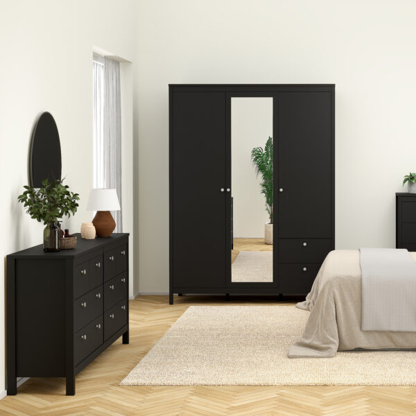 Madrid Double Dresser 4+4 Drawers in Matt Black - Image 2