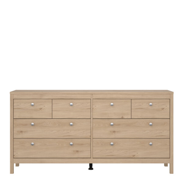 Madrid Double Dresser 4+4 Drawers in Jackson Hickory Oak - Image 2