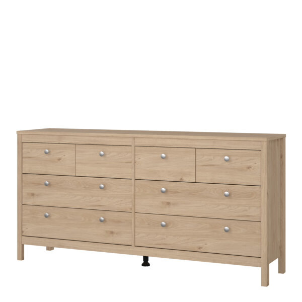 Madrid Double Dresser 4+4 Drawers in Jackson Hickory Oak - Image 3