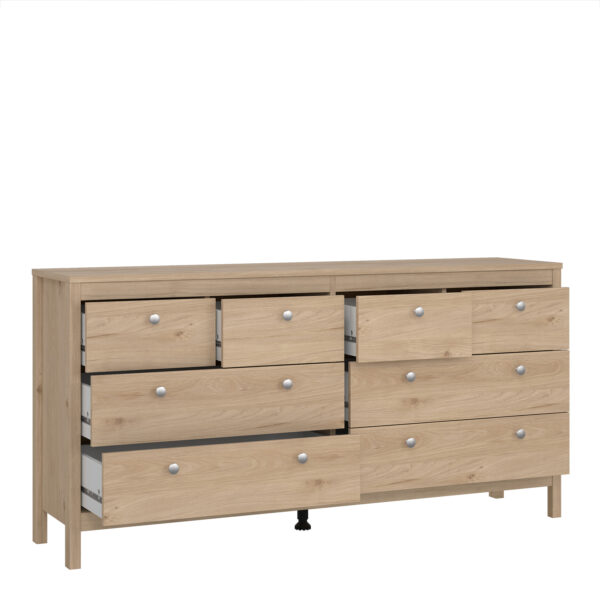 Madrid Double Dresser 4+4 Drawers in Jackson Hickory Oak - Image 5