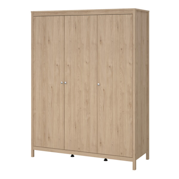Madrid Wardrobe with 3 Doors in Jackson Hickory Oak - Image 3