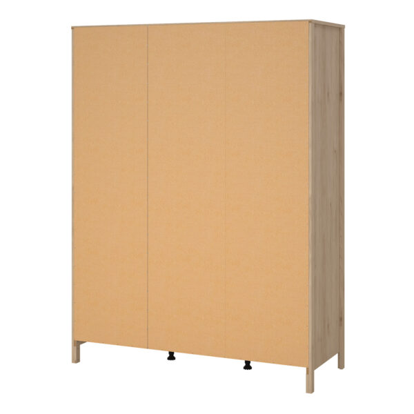 Madrid Wardrobe with 3 Doors in Jackson Hickory Oak - Image 4
