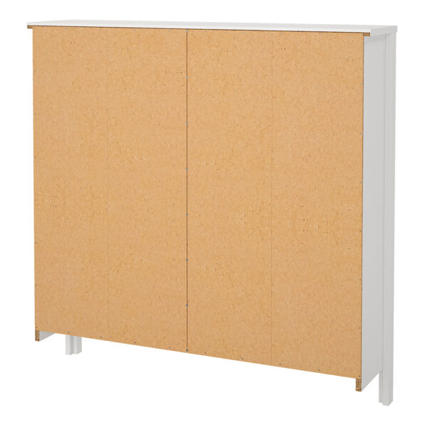 Madrid Shoe Cabinet 4 Flip Down Doors in White - Image 5