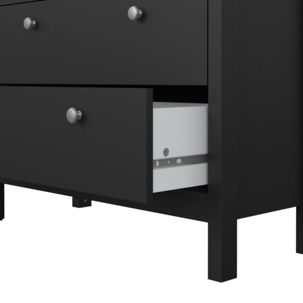 Madrid China Cabinet 2 Glass Doors with 3 Drawers in Matt Black - Image 11