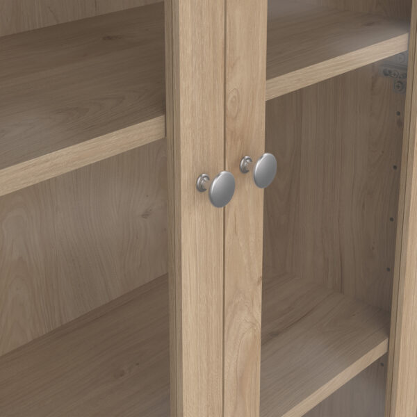 Madrid China Cabinet 2 Doors with Glass + 3 Drawers in Jackson Hickory Oak - Image 9