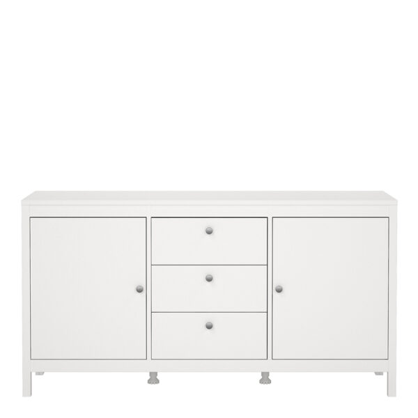 Madrid Sideboard 2 Doors 3 Drawers in White - Image 2