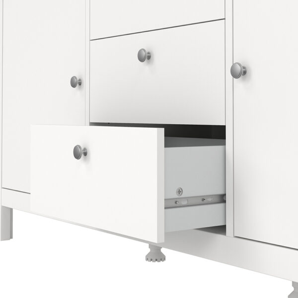 Madrid Sideboard 2 Doors 3 Drawers in White - Image 8