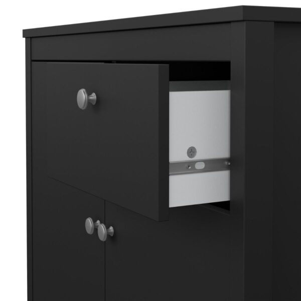 Madrid Sideboard 2 Doors 1 Drawer in Matt Black - Image 5