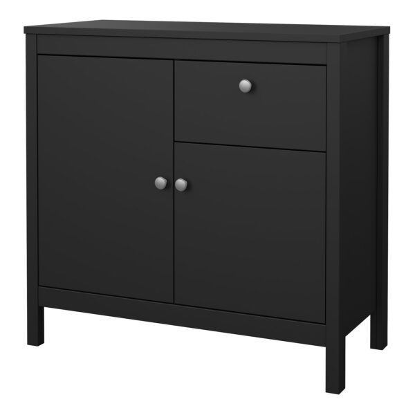 Madrid Sideboard 2 Doors 1 Drawer in Matt Black - Image 2