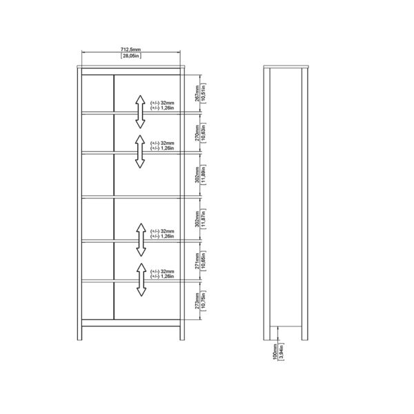 Madrid Bookcase in Black - Image 10