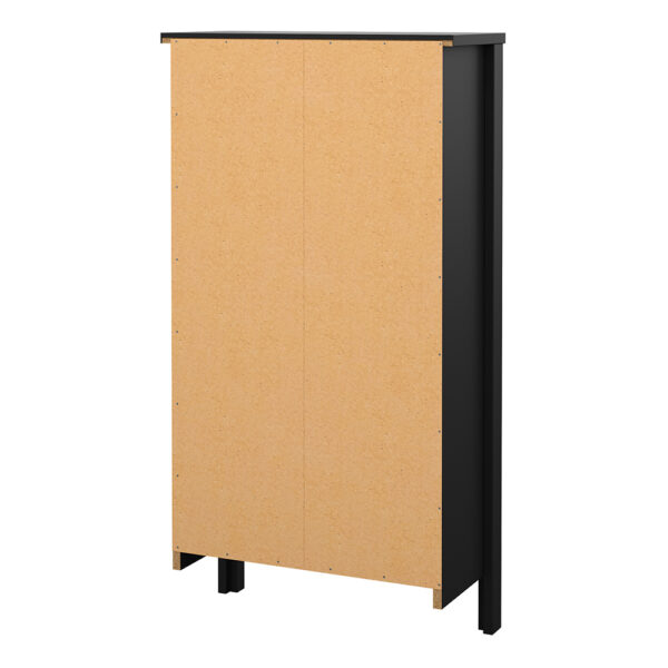Madrid Shoe Cabinet 2 Flip Down Doors Matt Black - Image 5