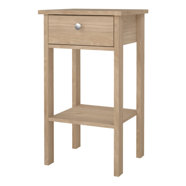Madrid Bedside Table with 1 Drawers in Jackson Hickory Oak - Image 3