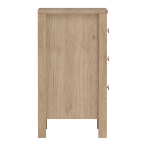 Madrid Bedside Table 3 Drawers in Jackson Hickory Oak - Image 5