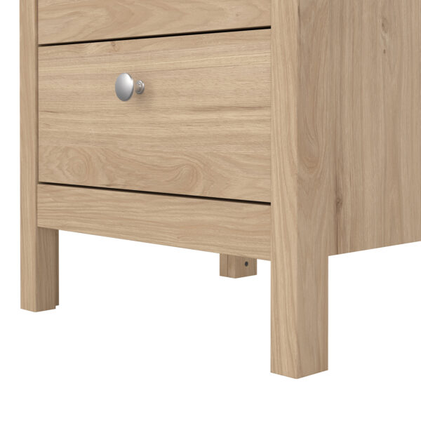 Madrid Bedside Table 3 Drawers in Jackson Hickory Oak - Image 9