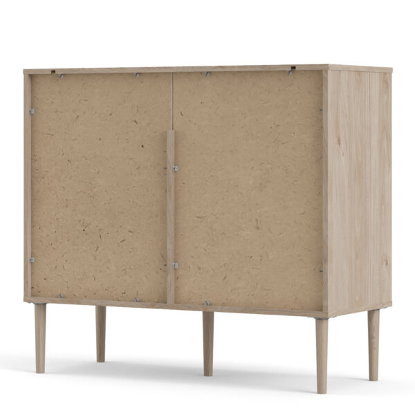 Rome Sideboard 2 Sliding Doors 2 Drawers in Jackson Hickory Oak and Matt Black - Image 4