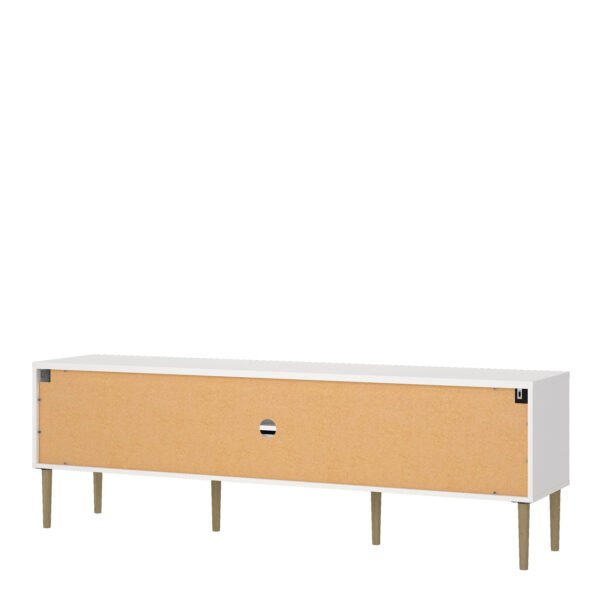 Media TV Unit with 2 Doors 1 Drawer in White - Image 5