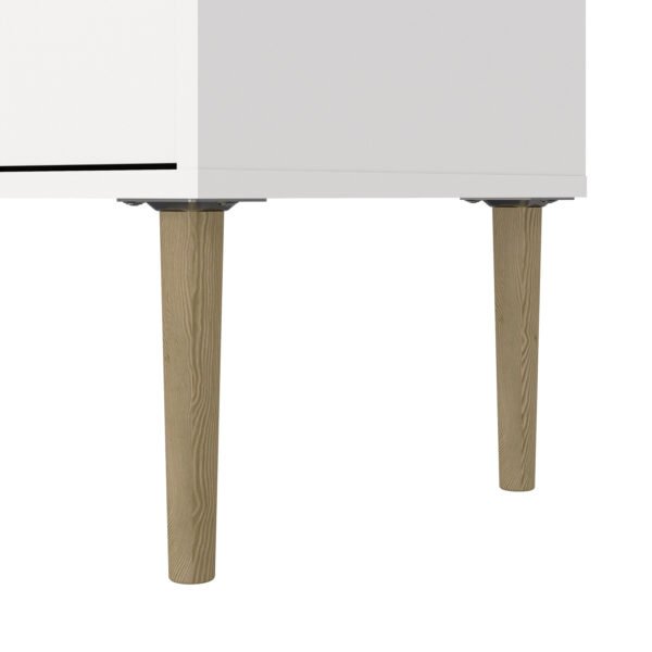 Media TV Unit with 2 Doors 1 Drawer in White - Image 9